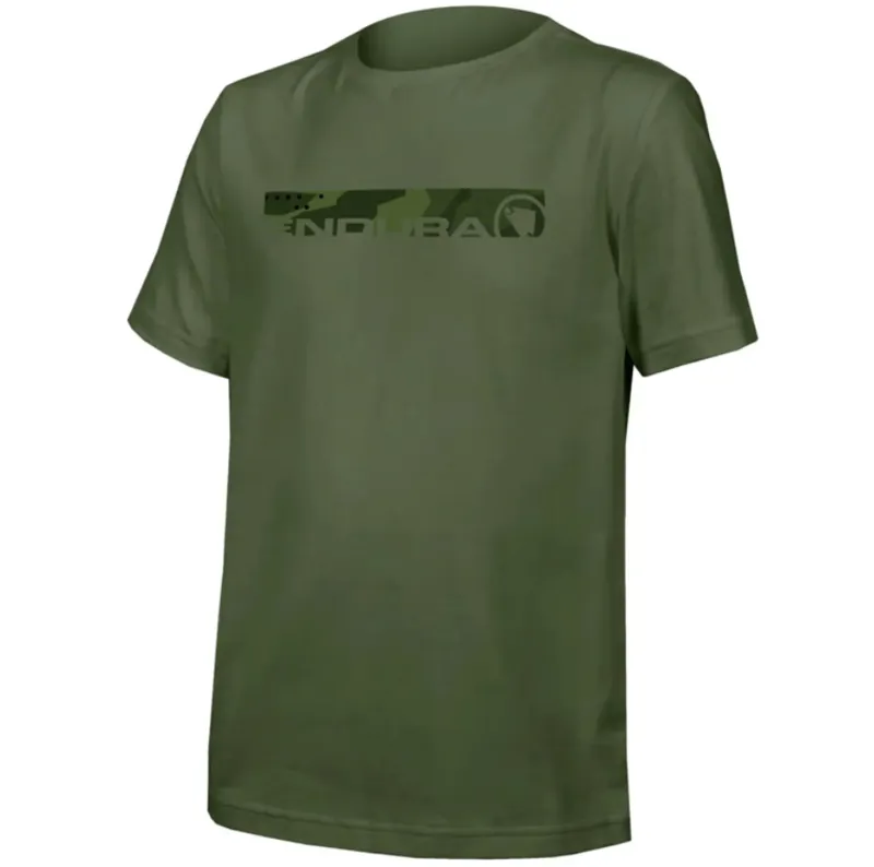 Endura Kid's One Clan Organic Tee Camo Olive Green